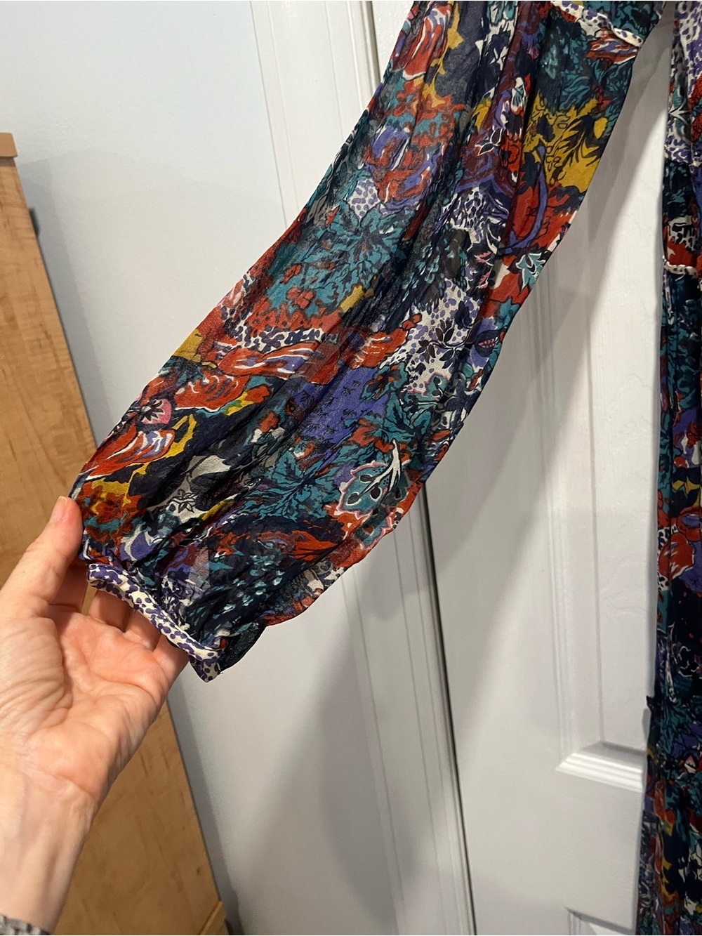 Maeve Multicolor Hi-low Floral Maxi Dress size 8 - Picture 9 of 15
